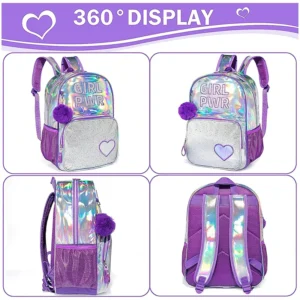 Kids Bright PWR Backpack and Lunch Box Set Purple - 02