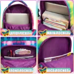 Pop It Butterfly Kids Backpack and Lunch Box Set - C - 04