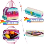 Pop It Unicorn Kids Backpack and Lunch Box Set - D - 04