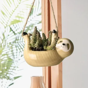 Sloth Ceramic Hanging Succulent Planter - 02