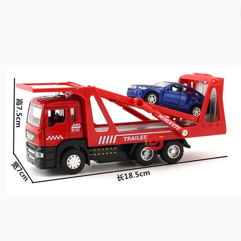 Car Transporter Truck Toy with Lights and Sound + Trolley - 01
