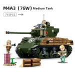 Sherman M4A3 76W Medium Tank Building Blocks