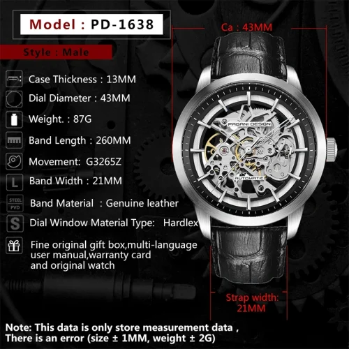 Pagani Design Watch Men Mechanical PD-1638 - 09