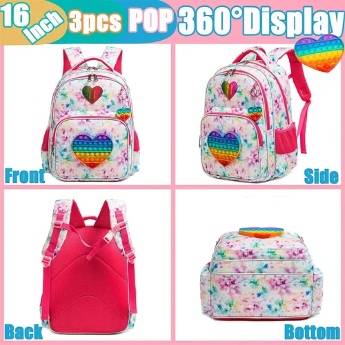 Pop It Heart Kids Backpack and Lunch Box Set- 03